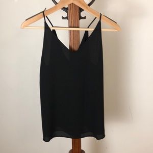 LOFT Black Tank Top Camisole Cami XXSP Petites